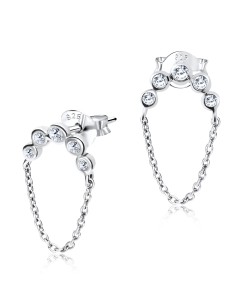 Fabulous CZ Silver Ear Stud STS-3594